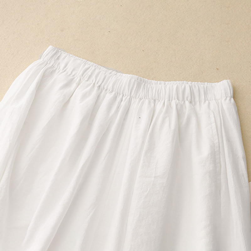 Pantalones harén de algodón para mujer, con diseño sencillo e informal, con bolsillos y estampado de Buddha Stones - image 7