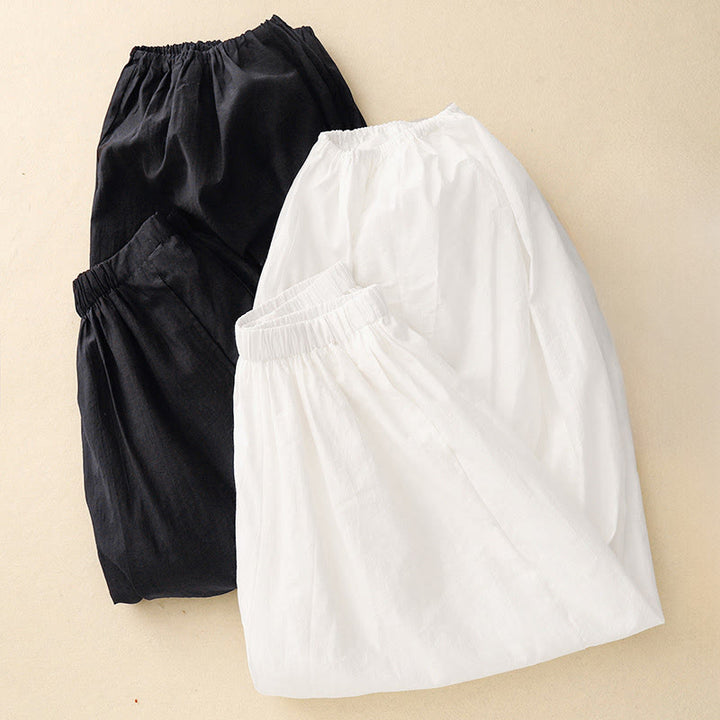 Pantalones harén de algodón para mujer, con diseño sencillo e informal, con bolsillos y estampado de Buddha Stones - image 13