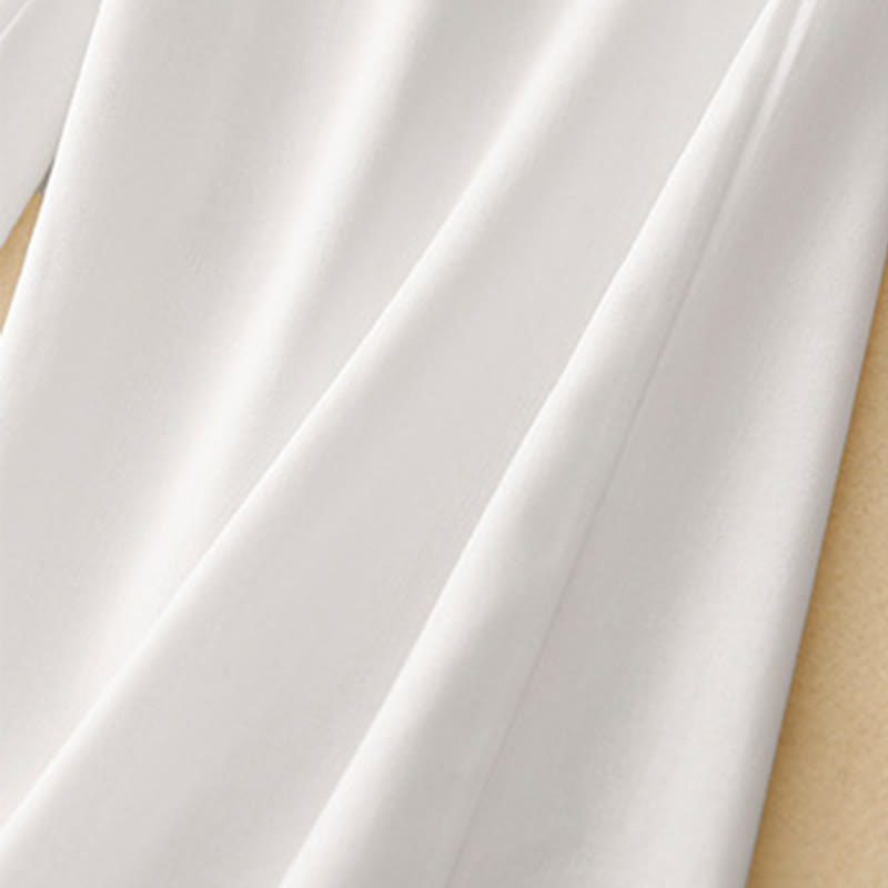 Pantalones casuales de lino y algodón con diseño de Buddha Stones , pierna recta, para mujer, con bolsillos - image 12