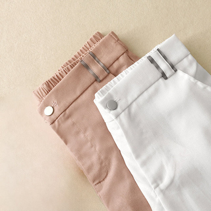 Pantalones casuales de lino y algodón con diseño de Buddha Stones , pierna recta, para mujer, con bolsillos - image 15