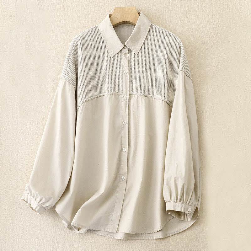 Chaqueta de pana de algodón con cuello alto y diseño liso de Buddha Stones para mujer - Beige - US14，UK/AU18，EU46 (2XL) - image 11