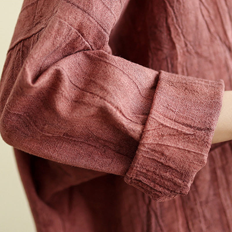 Chaqueta de lino y algodón de manga larga para mujer con bolsillos y Buddha Stones - image 17