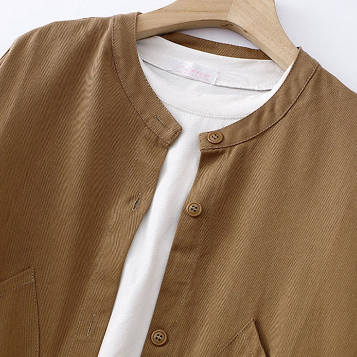 Chaqueta de algodón de manga larga para mujer con bolsillos y estampado de Buddha Stones - image 3