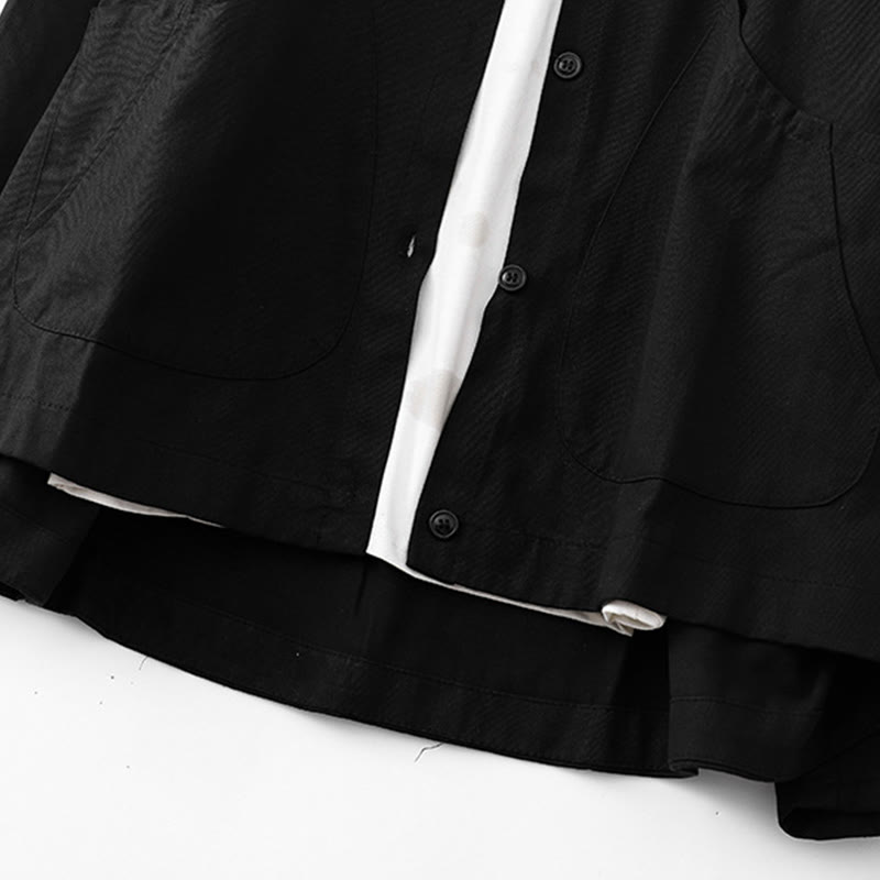 Chaqueta de algodón de manga larga para mujer con bolsillos y estampado de Buddha Stones - image 15
