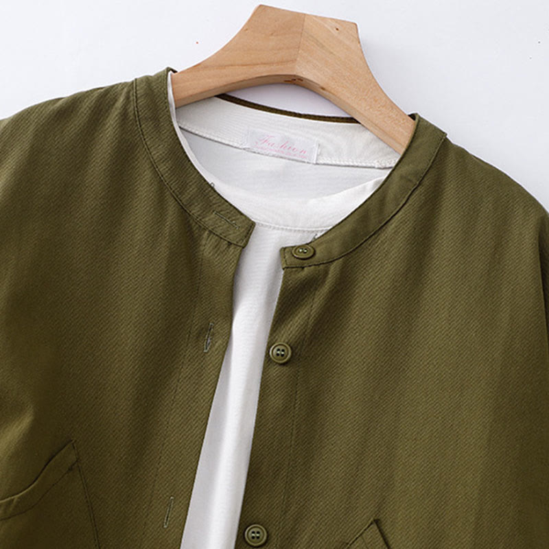 Chaqueta de algodón de manga larga para mujer con bolsillos y estampado de Buddha Stones - image 17