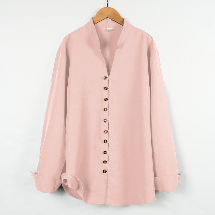 Camisa de manga larga para hombre con botones de color liso y Buddha Stones - Rosa - US/UK/AU46, UE56 (3XL) - image 13