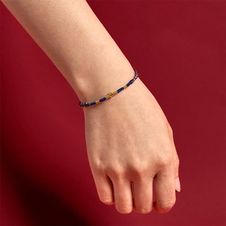 Pulsera de la suerte hecha a mano con monedas de cobre y hilo rojo trenzado con Buddha Stones - image 12