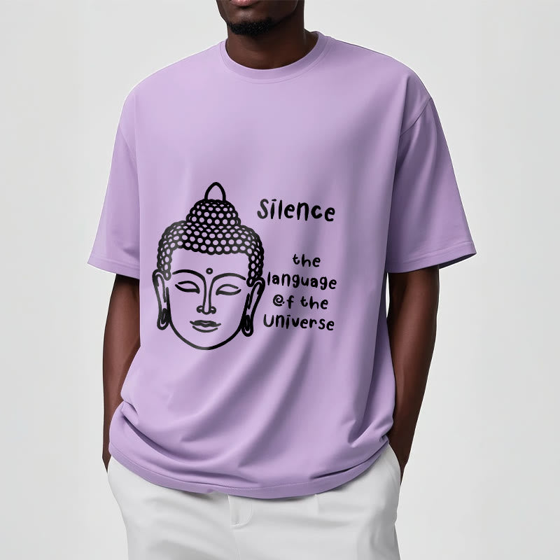 Camiseta de algodón con estampado de cabeza de Buda meditando y Buddha Stones de Buda - image 18
