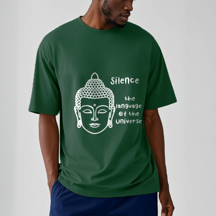 Camiseta de algodón con estampado de cabeza de Buda meditando y Buddha Stones de Buda - image 12