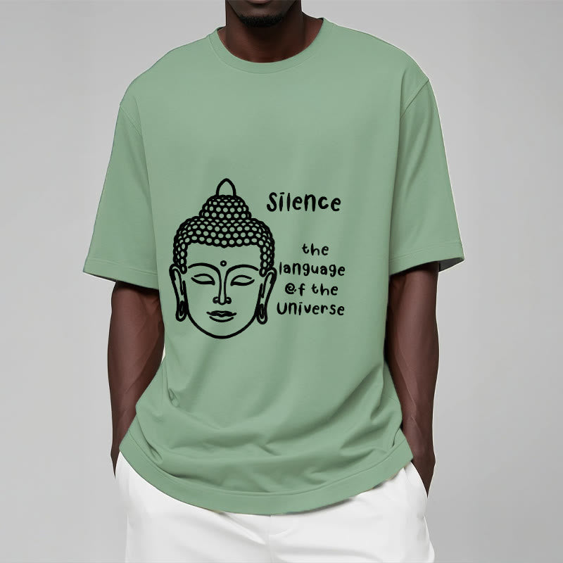 Camiseta de algodón con estampado de cabeza de Buda meditando y Buddha Stones de Buda - image 16