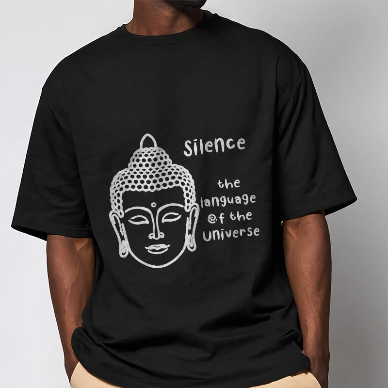 Camiseta de algodón con estampado de cabeza de Buda meditando y Buddha Stones de Buda - image 2