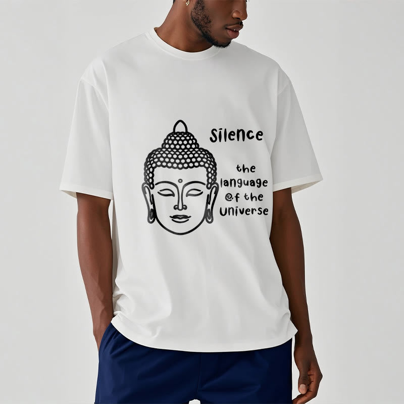 Camiseta de algodón con estampado de cabeza de Buda meditando y Buddha Stones de Buda - image 7