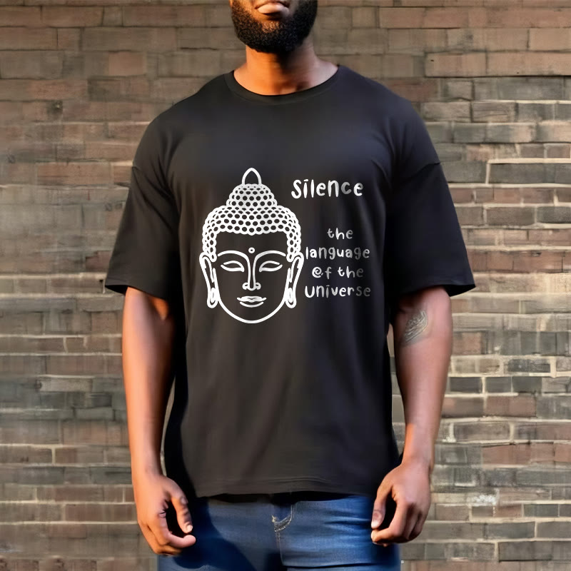 Camiseta de algodón con estampado de cabeza de Buda meditando y Buddha Stones de Buda - image 3