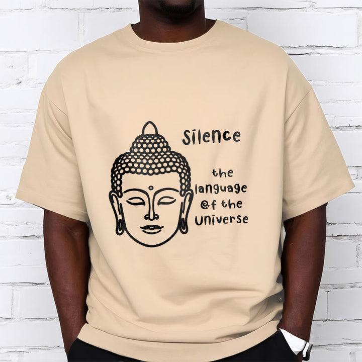 Camiseta de algodón con estampado de cabeza de Buda meditando y Buddha Stones de Buda - image 10
