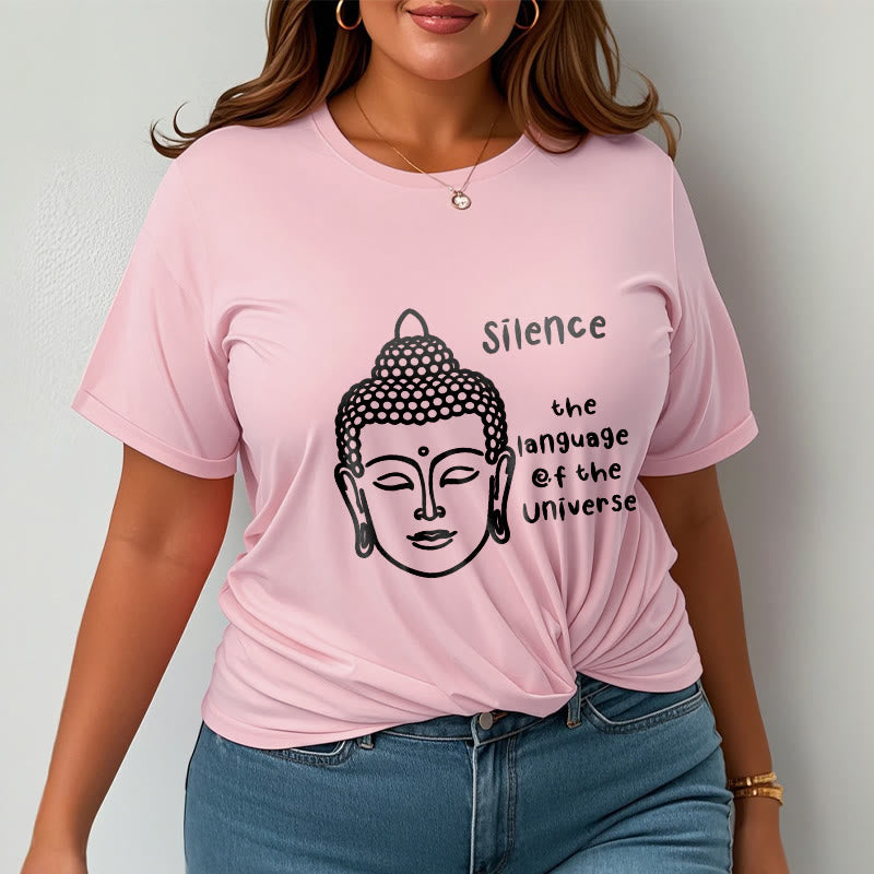 Camiseta de algodón con estampado de cabeza de Buda meditando y Buddha Stones de Buda - image 14