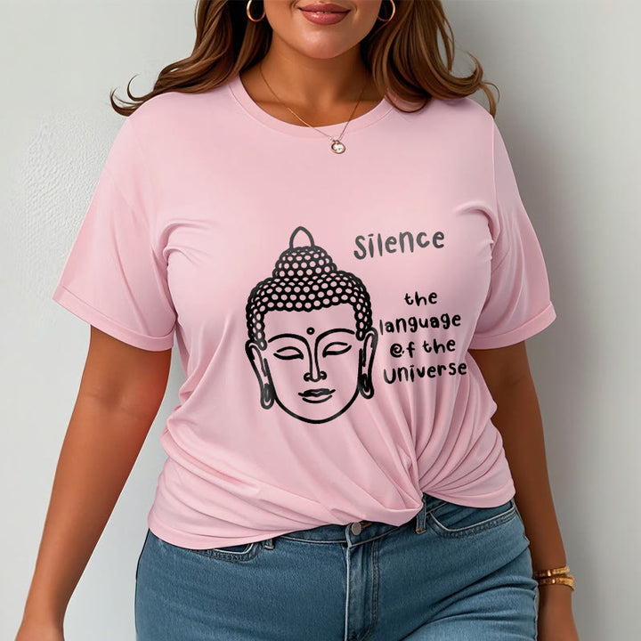 Camiseta de algodón con estampado de cabeza de Buda meditando y Buddha Stones de Buda - image 14