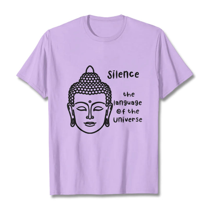 Camiseta de algodón con estampado de cabeza de Buda meditando y Buddha Stones de Buda - Ciruela - 2XL - image 17