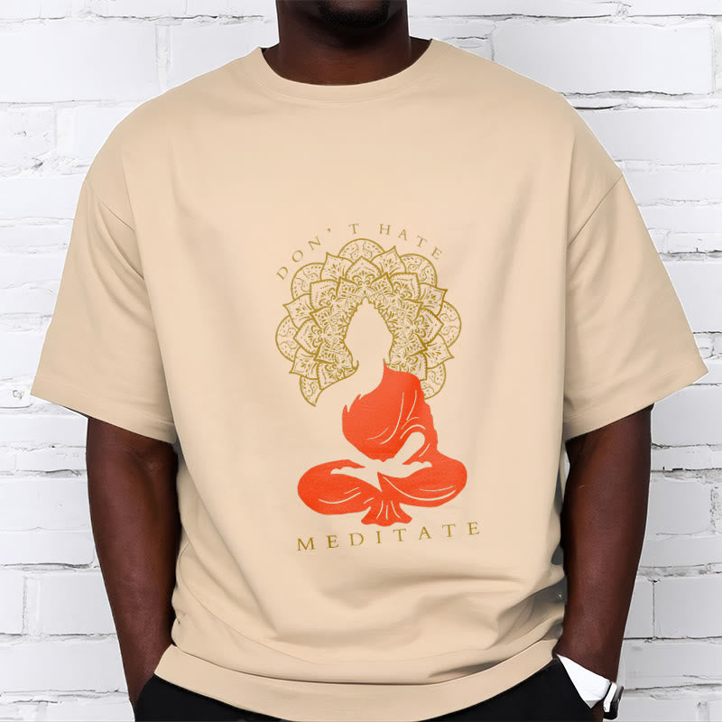 Camiseta de algodón con estampado de mandala de Buda meditativo y Buddha Stones de Buda - image 10