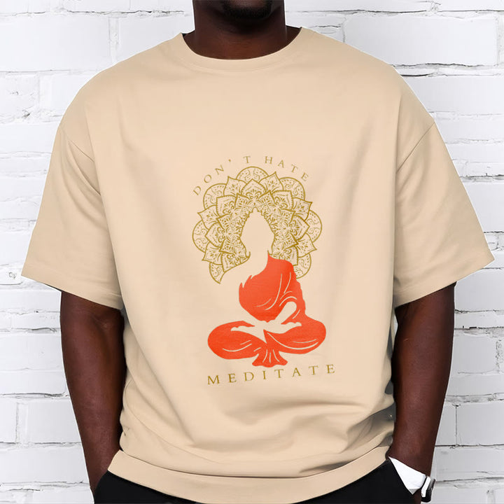 Camiseta de algodón con estampado de mandala de Buda meditativo y Buddha Stones de Buda - image 10