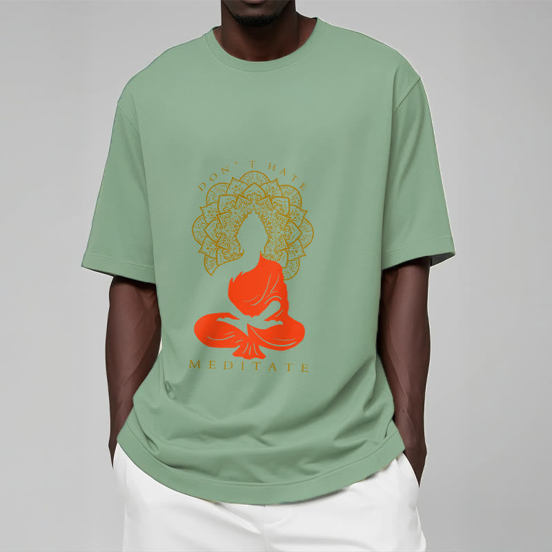 Camiseta de algodón con estampado de mandala de Buda meditativo y Buddha Stones de Buda - image 16