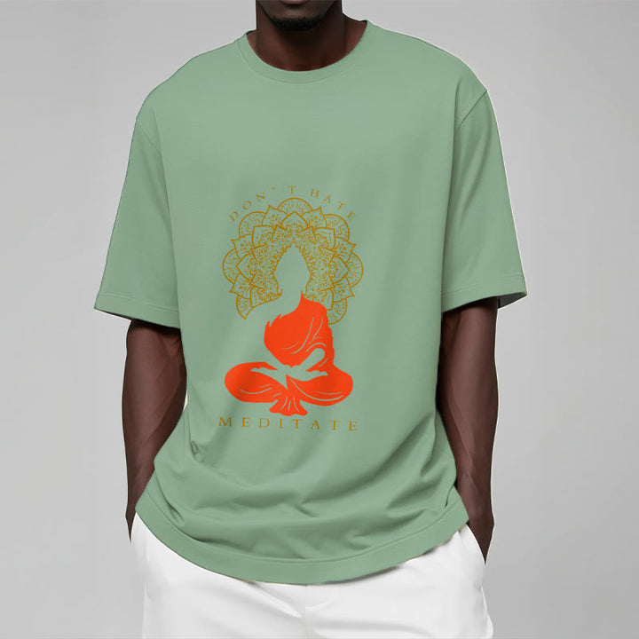 Camiseta de algodón con estampado de mandala de Buda meditativo y Buddha Stones de Buda - image 16