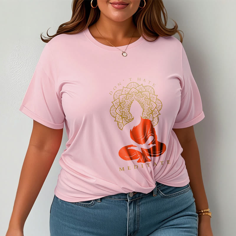 Camiseta de algodón con estampado de mandala de Buda meditativo y Buddha Stones de Buda - image 14