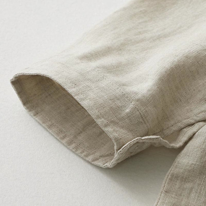 Camisa de manga tres cuartos con botones de color liso con Buddha Stones - image 12