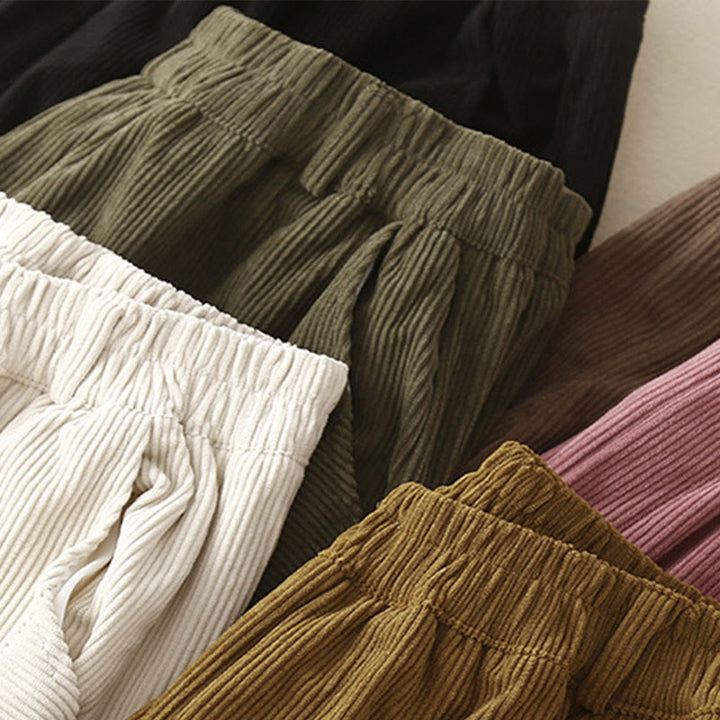 Pantalones harén de pana de algodón con bolsillos para mujer, estilo vintage, Buddha Stones Commute - image 24