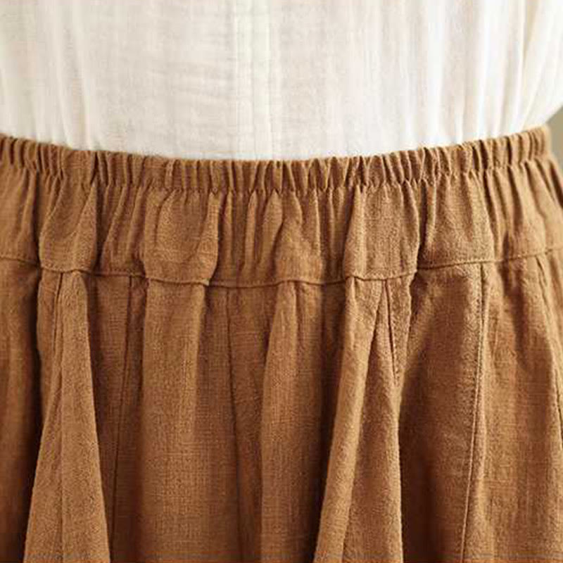 Pantalones harén de lino y algodón para mujer, de diseño sencillo e informal, con bolsillos , de Buddha Stones Spring - image 6