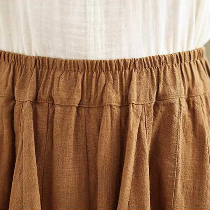 Pantalones harén de lino y algodón para mujer, de diseño sencillo e informal, con bolsillos , de Buddha Stones Spring - image 6