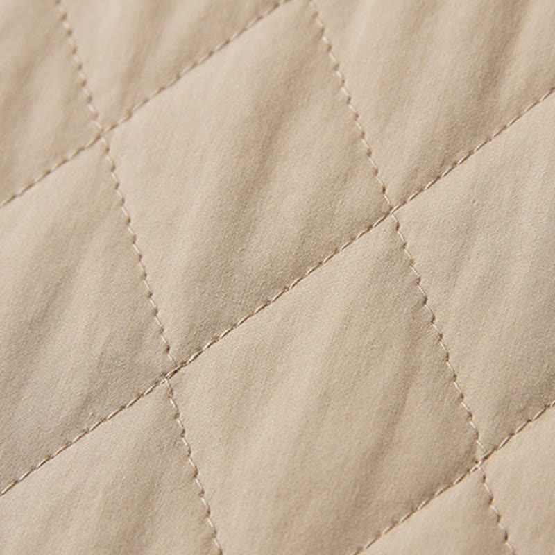 Pantalones térmicos tipo harén de algodón con diseño acolchado de diamantes y Buddha Stones para mujer, con bolsillos - image 14