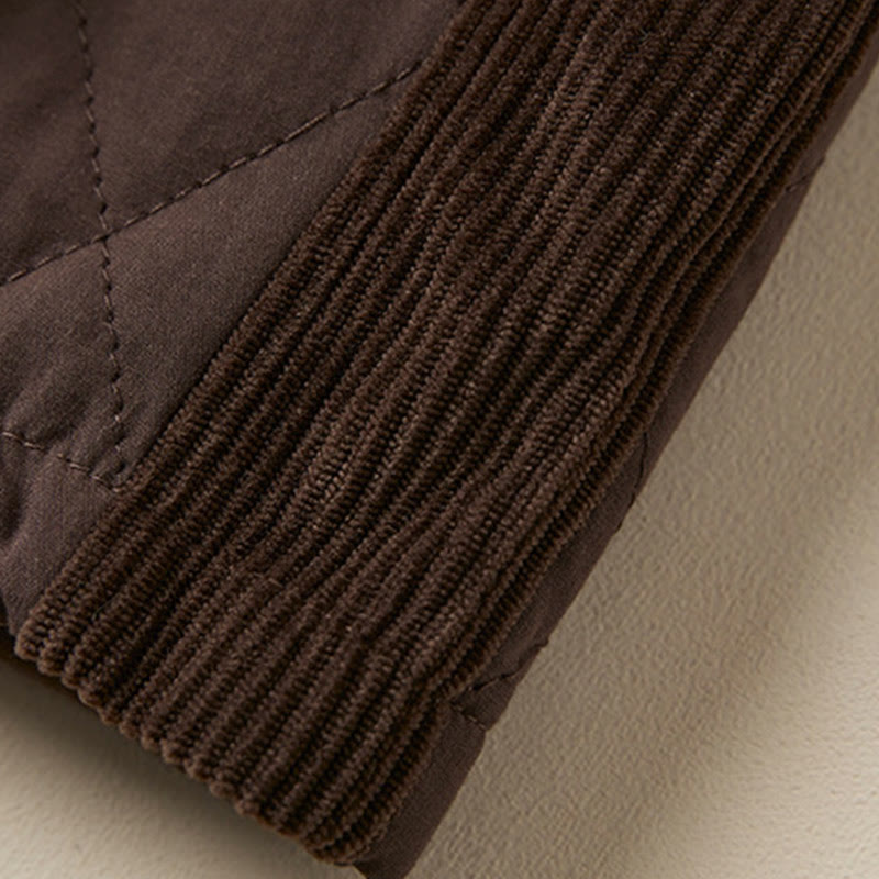 Pantalones térmicos tipo harén de algodón con diseño acolchado de diamantes y Buddha Stones para mujer, con bolsillos - image 24