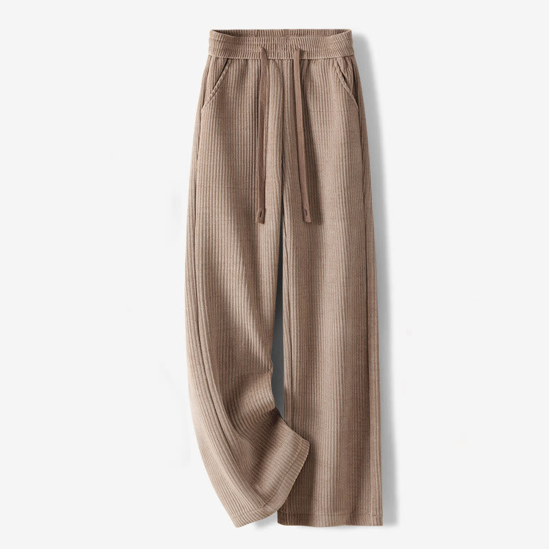 Pantalones casuales Buddha Stones de pana de algodón, pierna ancha, color liso, forrados con vellón y bolsillos para mujer - BurlyWood - US12, UK/AU16, EU44 (3XL) - image 19