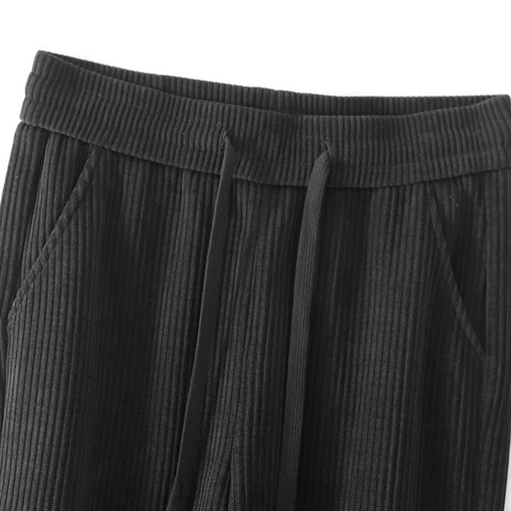 Pantalones casuales Buddha Stones de pana de algodón, pierna ancha, color liso, forrados con vellón y bolsillos para mujer - image 10