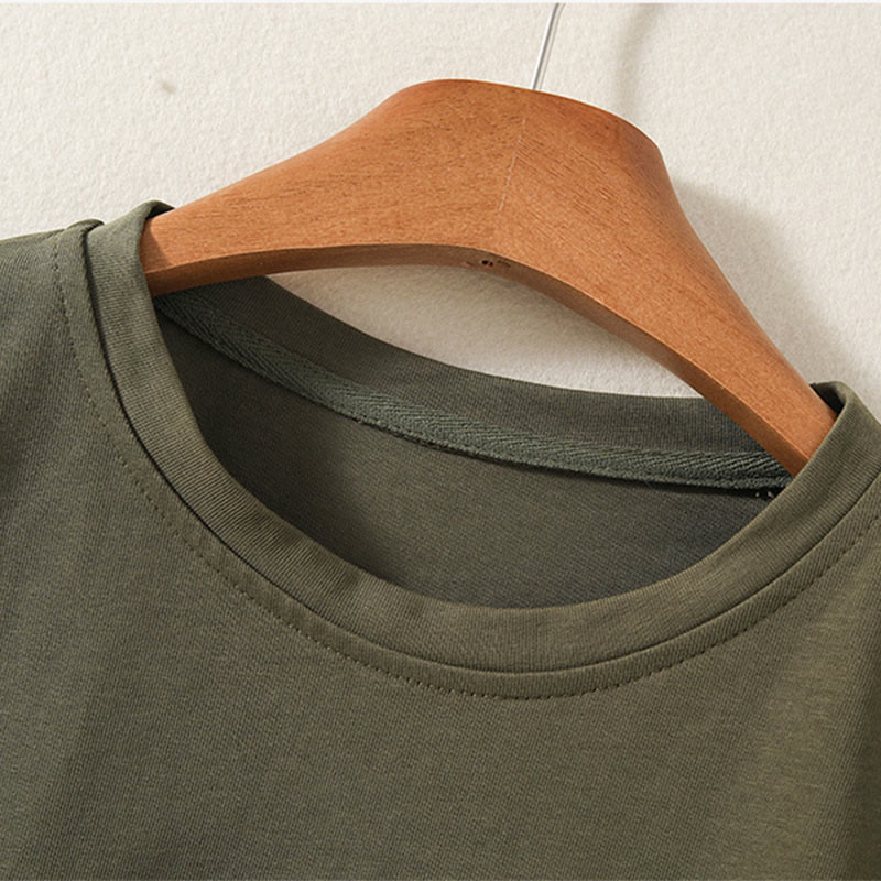 Camiseta de manga larga para mujer de algodón y lino con dobladillo irregular y estampado de Buddha Stones - image 3
