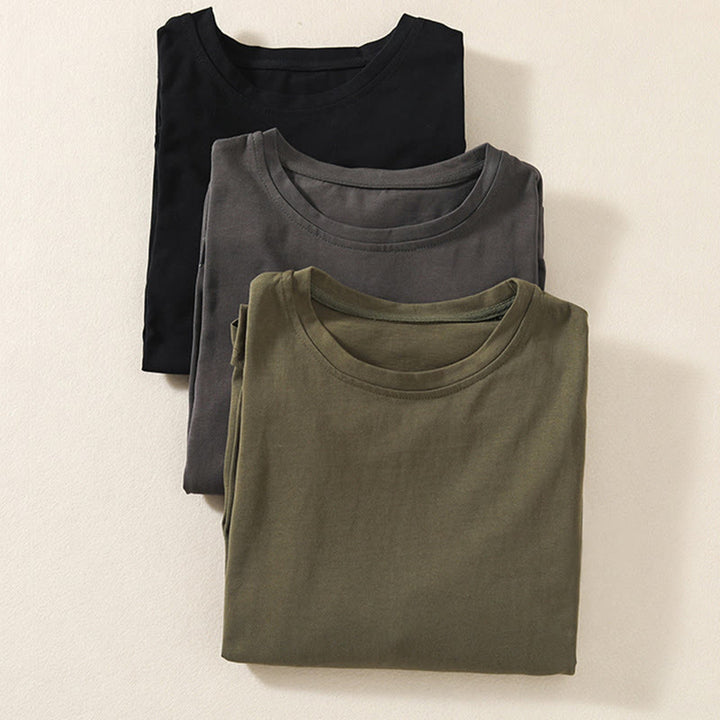 Camiseta de manga larga para mujer de algodón y lino con dobladillo irregular y estampado de Buddha Stones - image 21