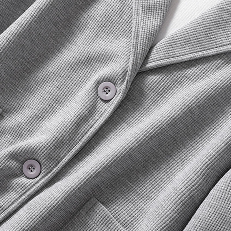 Chaqueta de algodón con solapa lisa y bolsillos para mujer de Buddha Stones - image 19