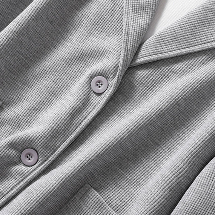 Chaqueta de algodón con solapa lisa y bolsillos para mujer de Buddha Stones - image 19