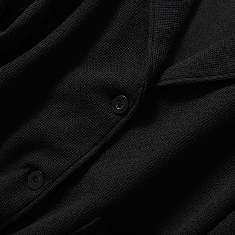 Chaqueta de algodón con solapa lisa y bolsillos para mujer de Buddha Stones - image 31