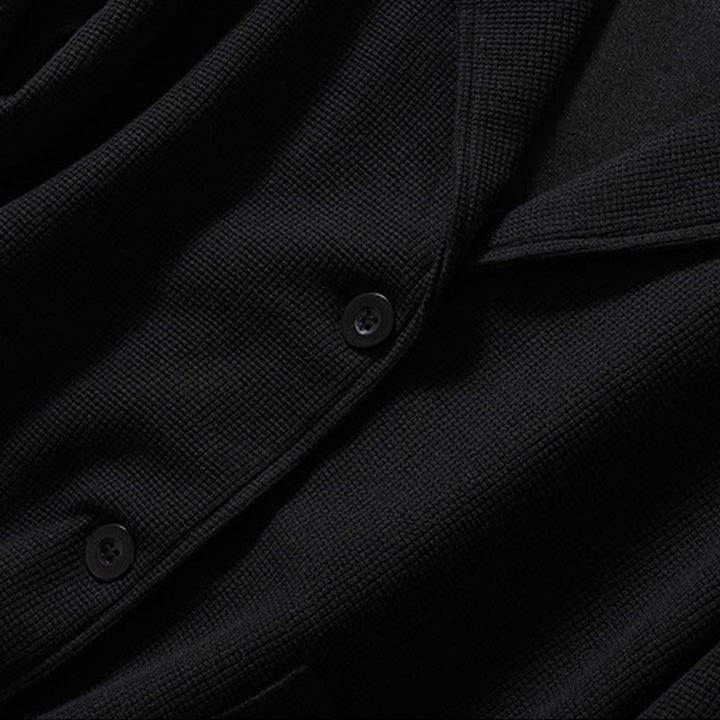 Chaqueta de algodón con solapa lisa y bolsillos para mujer de Buddha Stones - image 31