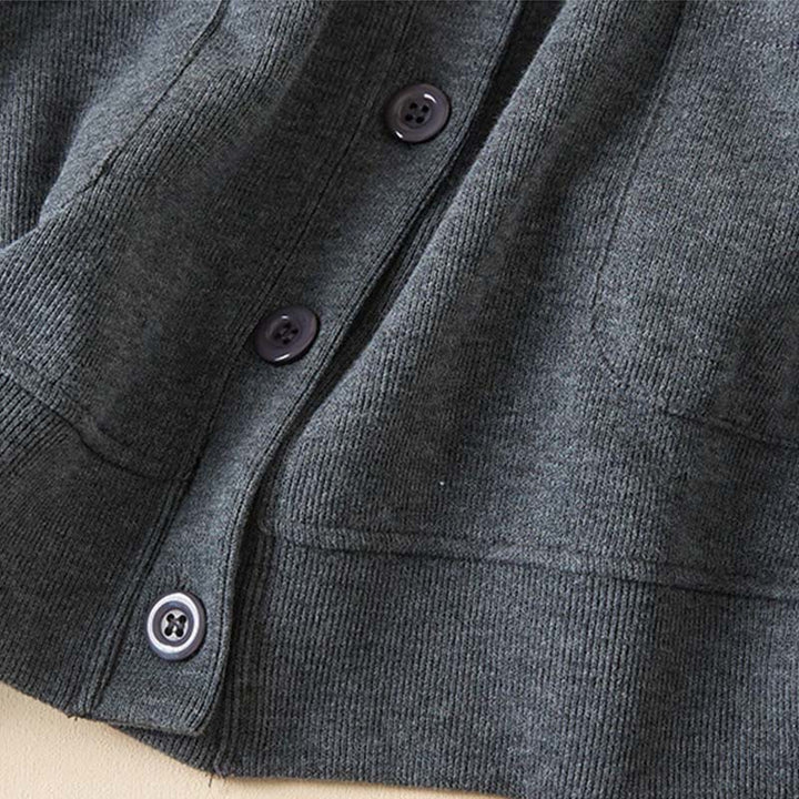 Chaqueta con capucha y bolsillos para mujer con estampado de Buddha Stones y botones lisos. - image 3