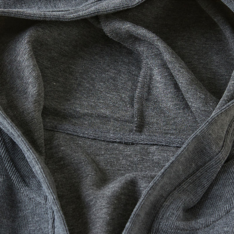 Chaqueta con capucha y bolsillos para mujer con estampado de Buddha Stones y botones lisos. - image 2