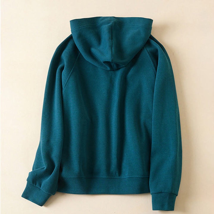 Chaqueta de algodón con capucha y bolsillos para mujer con botones lisos Buddha Stones - image 17