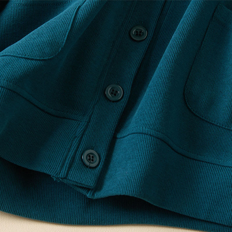 Chaqueta de algodón con capucha y bolsillos para mujer con botones lisos Buddha Stones - image 20