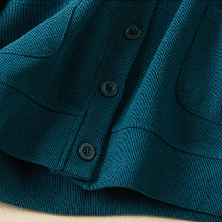 Chaqueta de algodón con capucha y bolsillos para mujer con botones lisos Buddha Stones - image 19