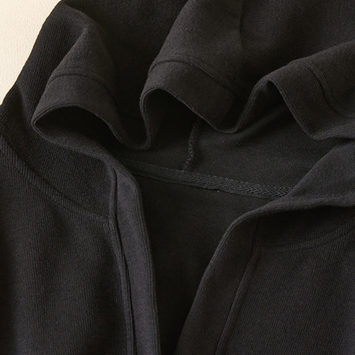Chaqueta con capucha y bolsillos para mujer con estampado de Buddha Stones y botones lisos. - image 27