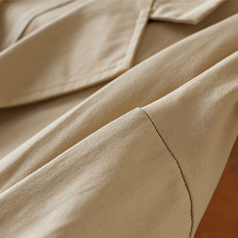 Chaqueta de traje de algodón para mujer con botones lisos y bolsillos de Buddha Stones - image 8