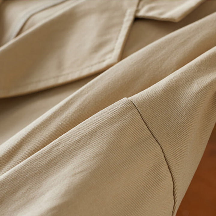 Chaqueta de traje de algodón para mujer con botones lisos y bolsillos de Buddha Stones - image 8