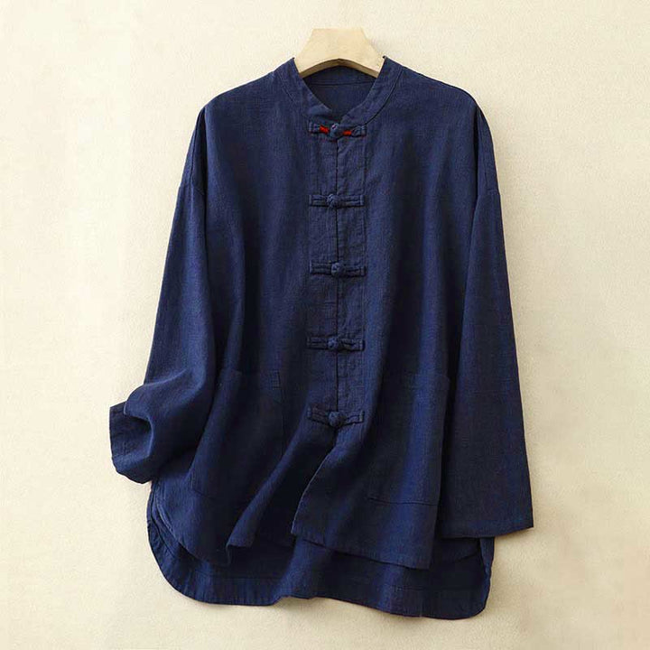 Ropa informal de algodón con Buddha Stones - Azul medianoche - US12, UK/AU16, EU44 (2XL) - image 9