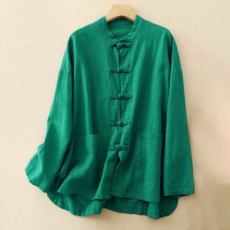 Ropa informal de algodón con Buddha Stones - Verde - US12, UK/AU16, EU44 (2XL) - image 14